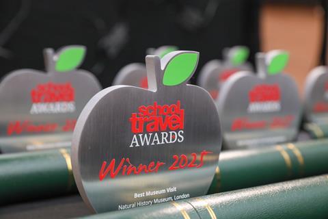 School Travel Awards 2025 trophies